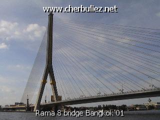 légende: Rama 8 bridge Bangkok 01
qualityCode=raw
sizeCode=half

Données de l'image originale:
Taille originale: 177804 bytes
Temps d'exposition: 1/600 s
Diaph: f/1100/100
Heure de prise de vue: 2002:10:25 16:03:21
Flash: non
Focale: 42/10 mm
